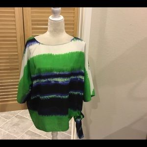 Michael Kors sassy blouse with side tye sash.